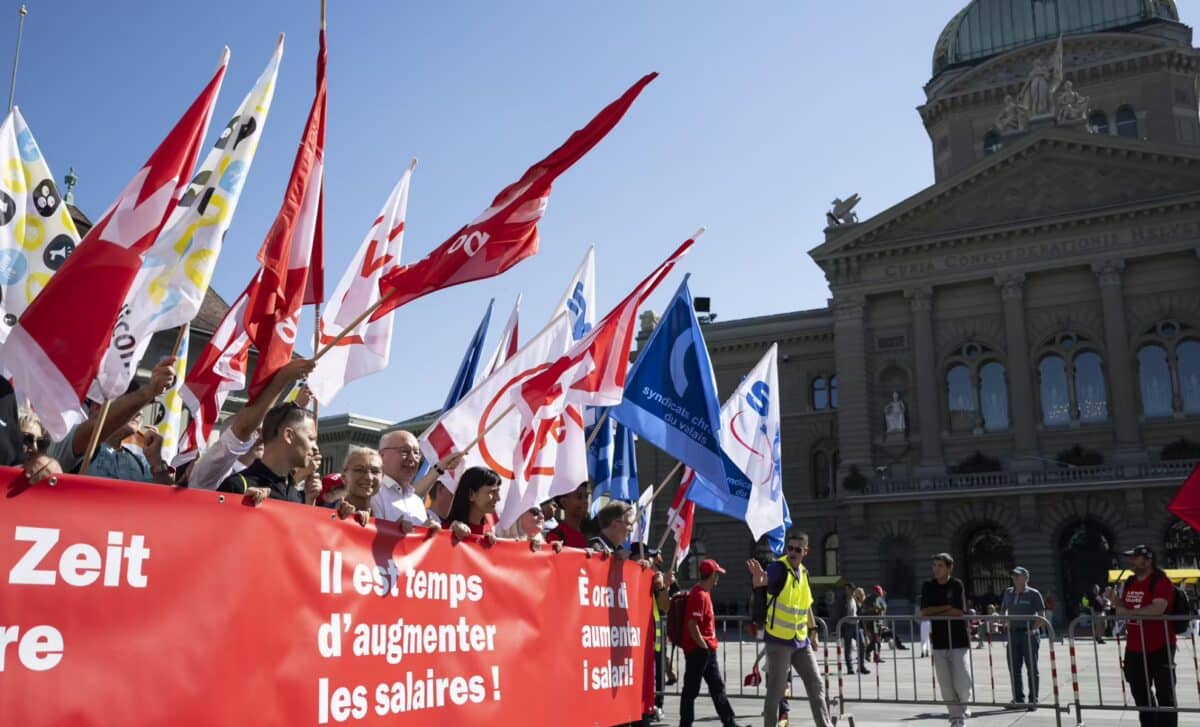 Manifestation à Berne En Suisse. Photo Anthony Anex