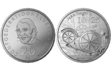 Pièce en argent en hommage à Jean Tinguely