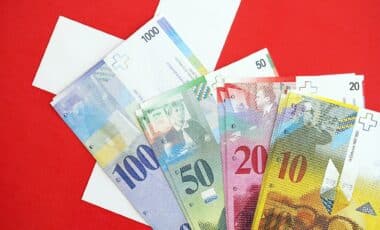 Billets de banque et drapeau suisses