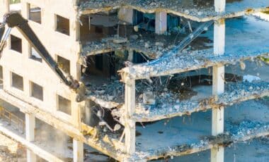 démolition d'un bâtiment