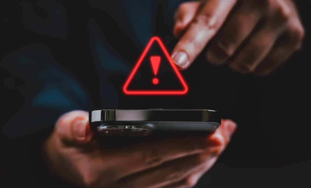 icône de spam sur téléphone portable