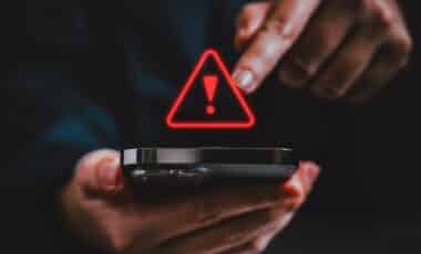 icône de spam sur téléphone portable