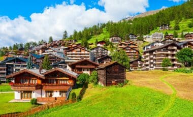 Maisons traditionnelles, Zermatt, le canton du Valais