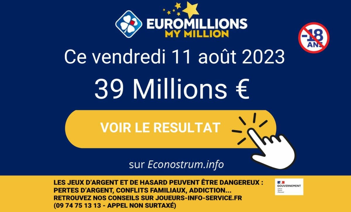 Résultats De L’EuroMillions (FDJ) : Le Tirage Du Vendredi 11 Août 2023