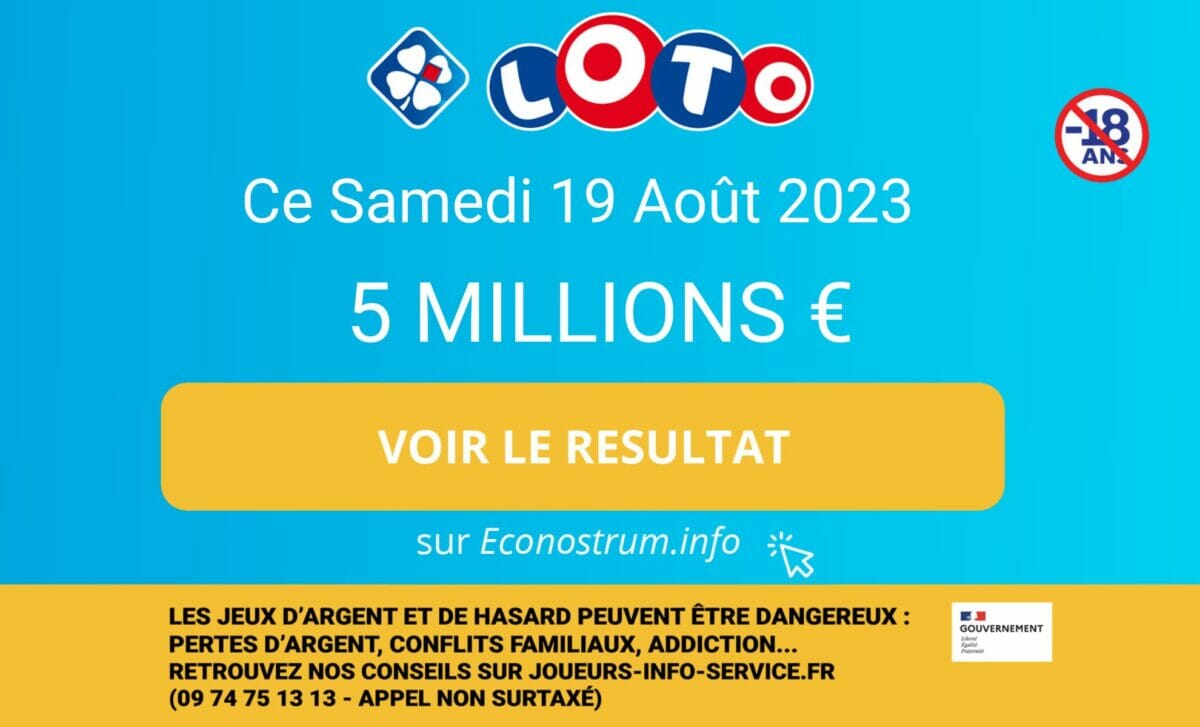 Les résultats du loto de la FDJ du samedi 19 août 2023