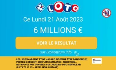 Les résultats du loto de la FDJ du lundi 21 août 2023