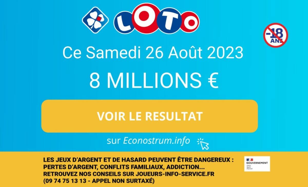 Les résultats du Loto de la FDJ du samedi 26 août 2023