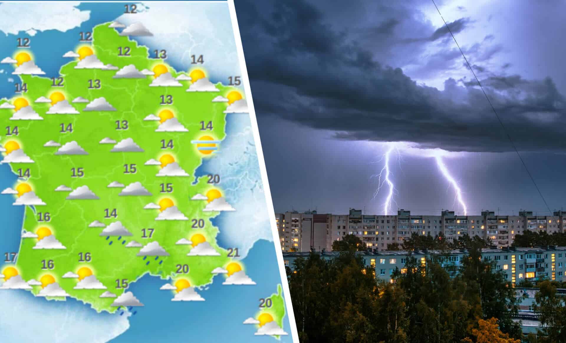 Alerte météo : 3 départements placés en vigilance orange orages ce dimanche