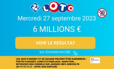 Les résultats du Loto de la FDJ du mercredi 27 septembre