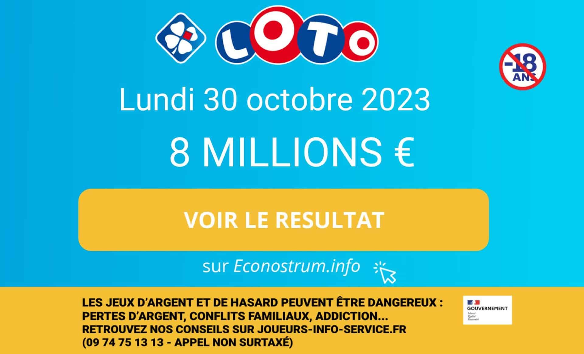 Les résultats du Loto de la FDJ du lundi 30 octobre