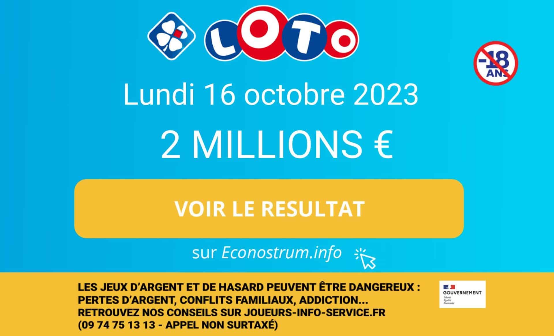 Les résultats du Loto de la FDJ du lundi 16 octobre