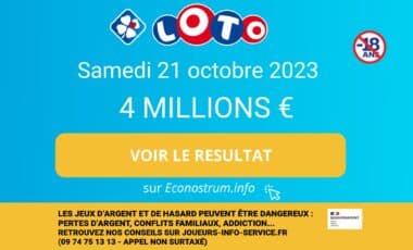 Les résultats du Loto de la FDJ du samedi 21 octobre