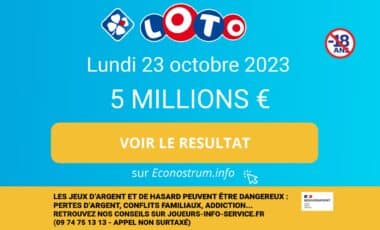 Les résultats du Loto de la FDJ du lundi 23 octobre