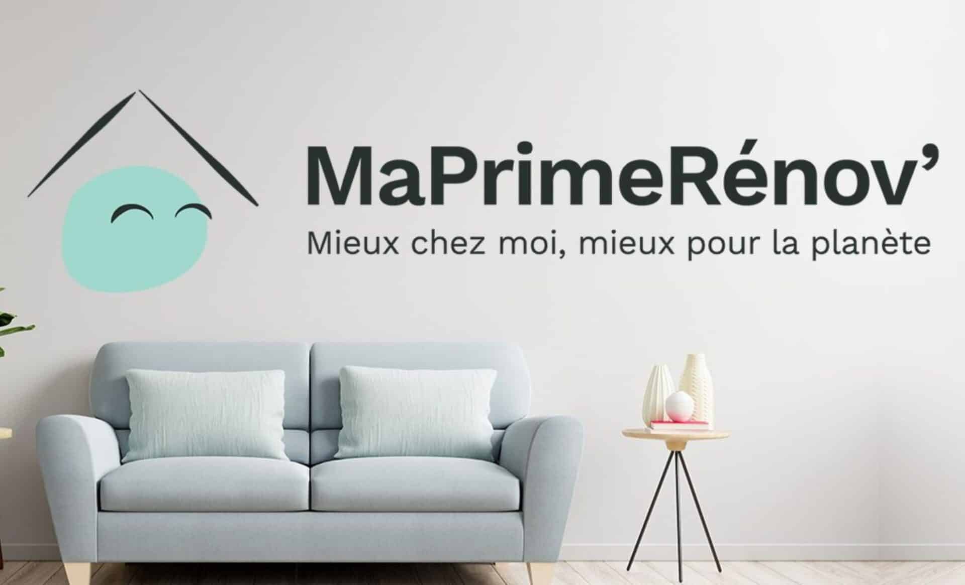 Une pancarte qui fait la promotion de Maprimerénov'