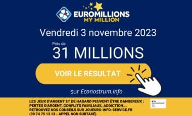 Résultats de l’EuroMillions de la FDJ du vendredi 3 novembre 2023