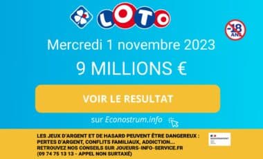 Les résultats du Loto de la FDJ du mercredi 1 novembre 2023