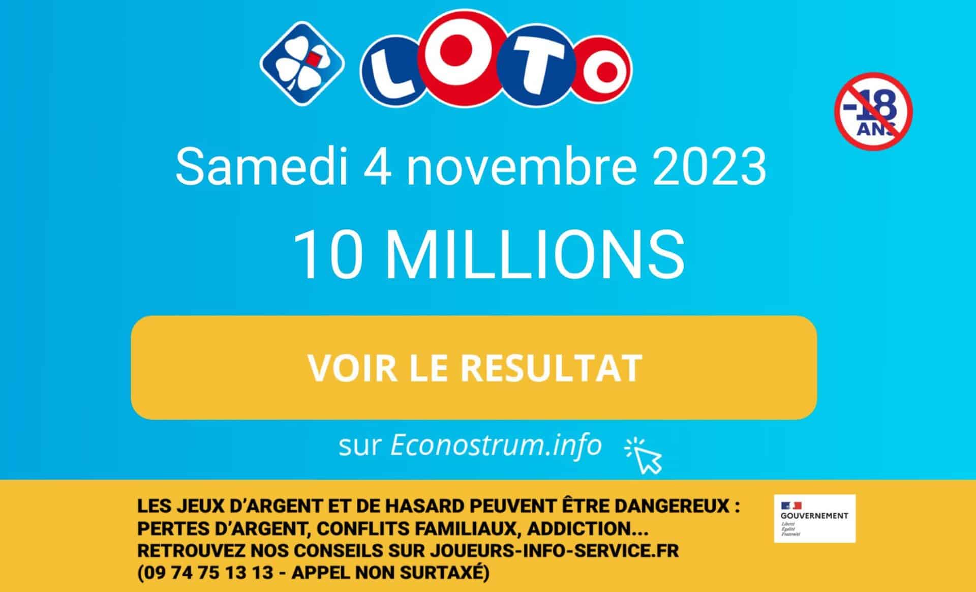 Les résultats du Loto de la FDJ du samedi 4 novembre