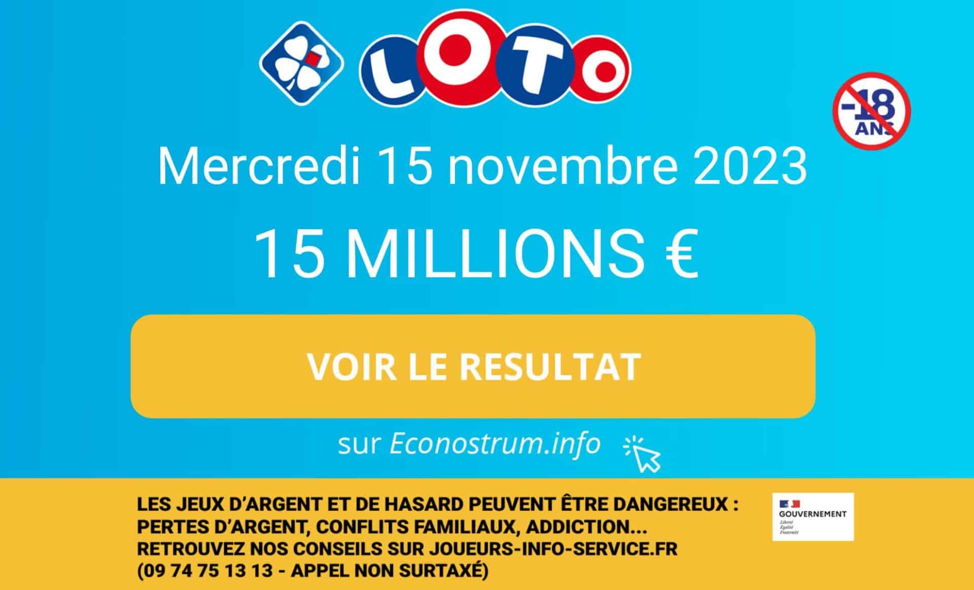 Les résultats du Loto de la FDJ du mercredi 15 novembre