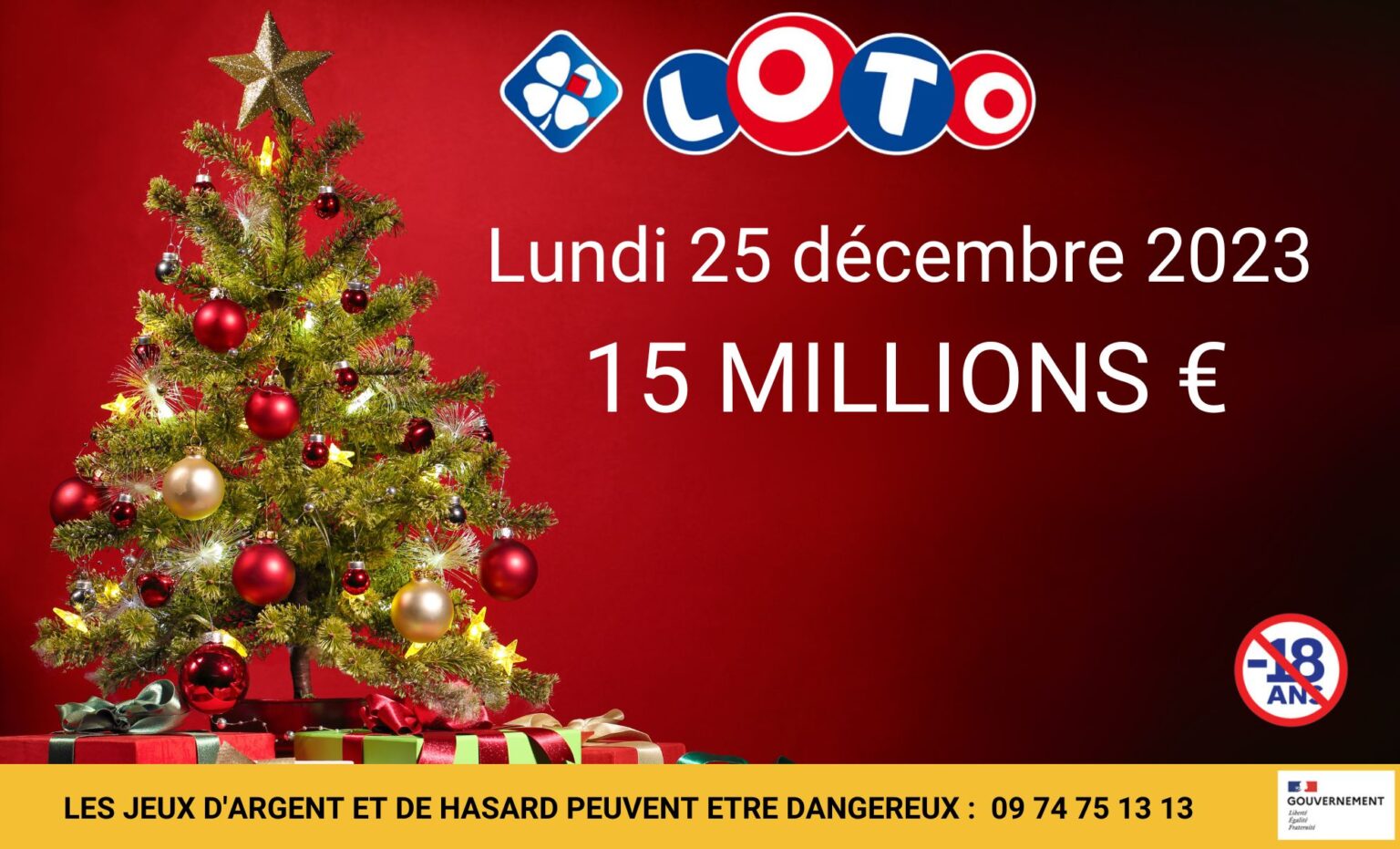 Loto (FDJ) les résultats du grand tirage de Noël du dimanche 24 décembre