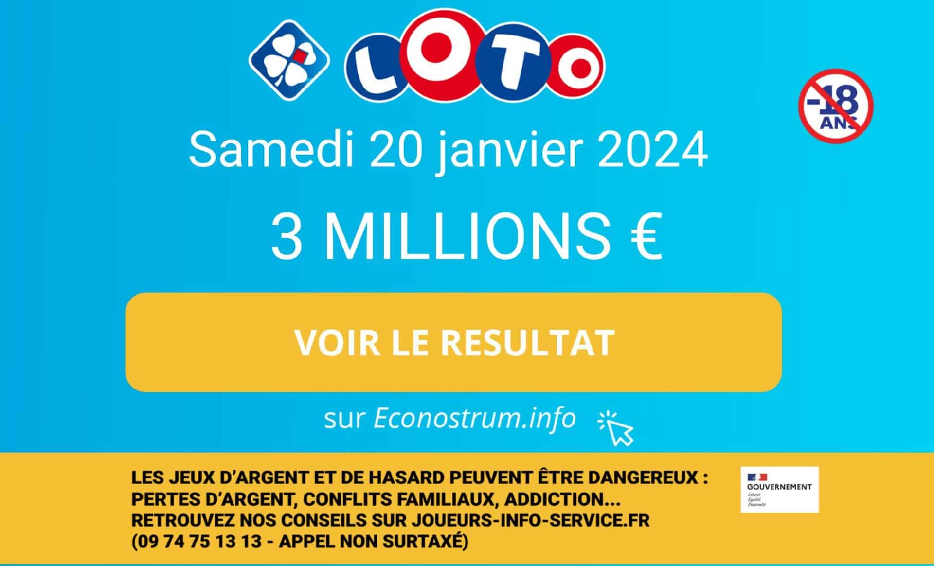 Les résultats Loto de la FDJ du samedi 20 janvier