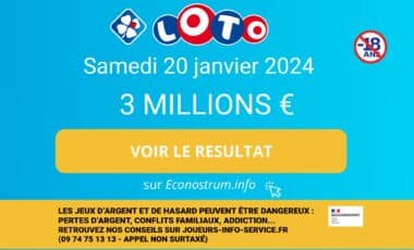 Les résultats Loto de la FDJ du samedi 20 janvier