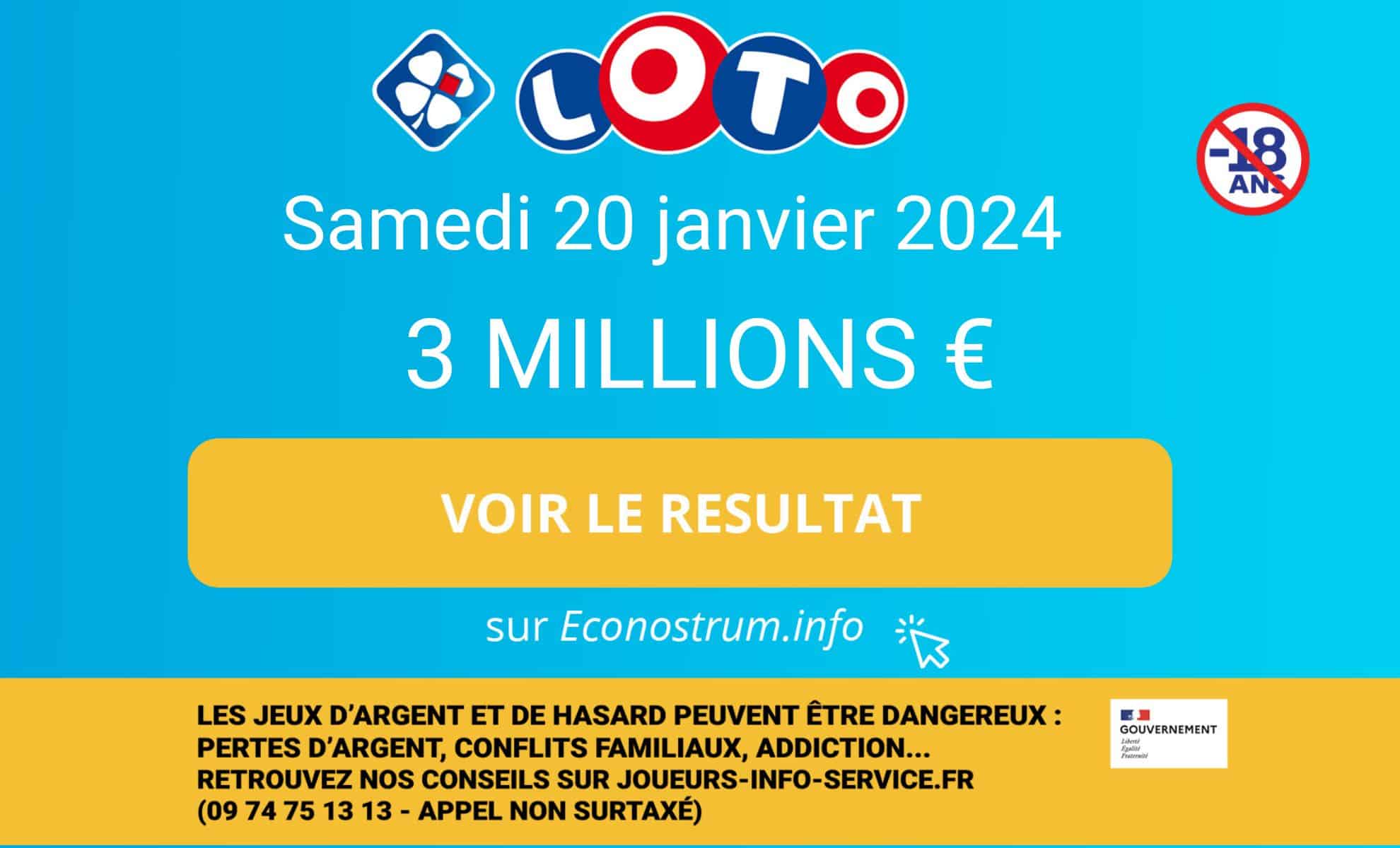 Les résultats Loto de la FDJ du samedi 20 janvier