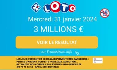 Les résultats Loto de la FDJ du mercredi 31 janvier