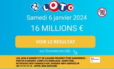 Les résultats Loto de la FDJ du samedi 6 janvier