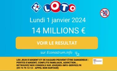 Les résultats du Loto de la FDJ du lundi 1er janvier 2024