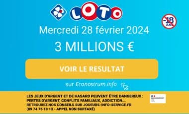 Les résultats Loto de la FDJ du mercredi 28 février