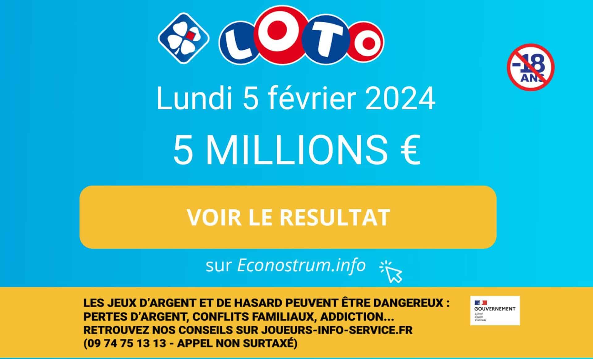 Les résultats Loto de la FDJ du lundi 5 février