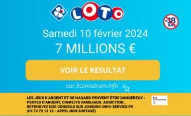 Les résultats Loto de la FDJ du samedi 10 février