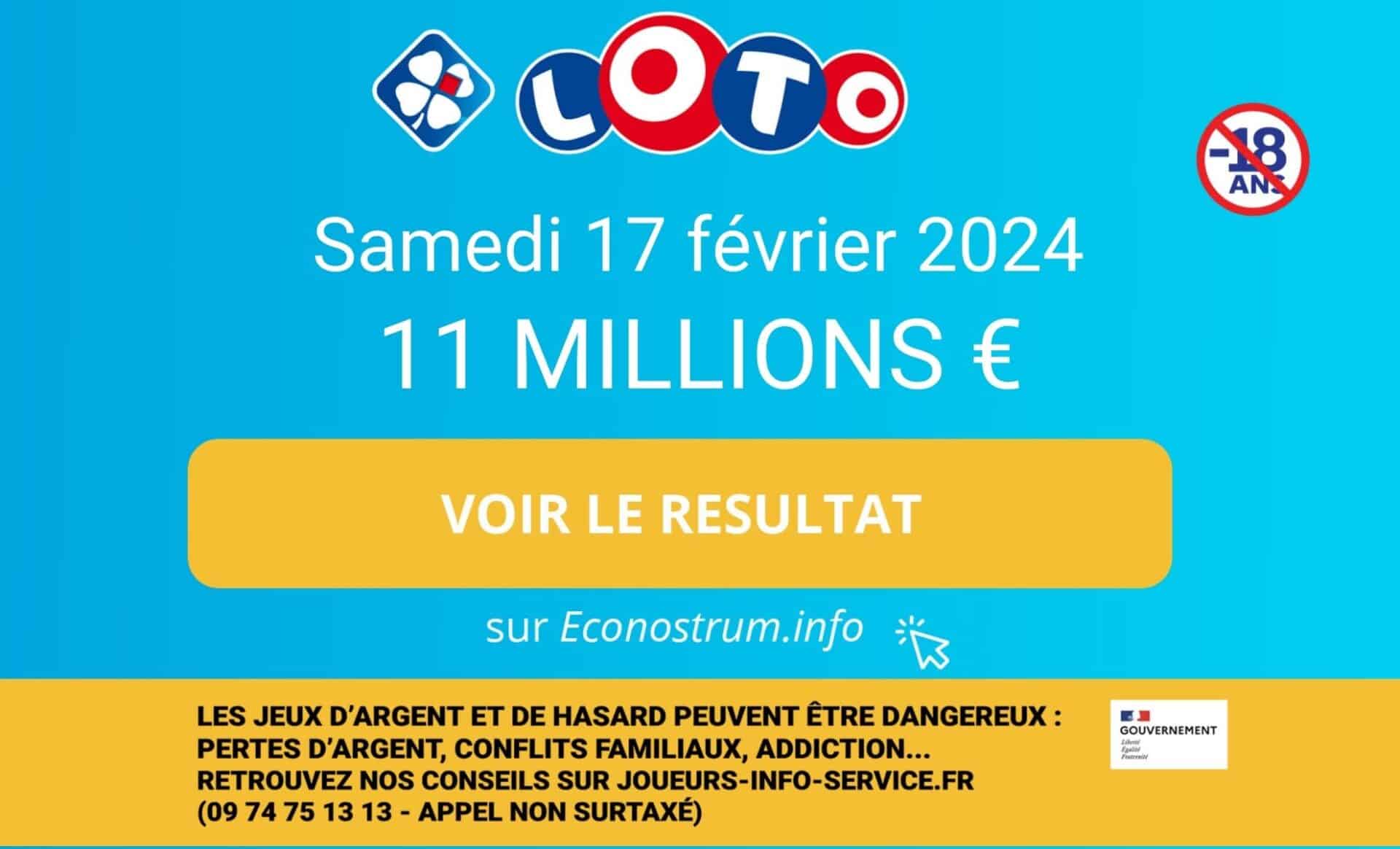 Les résultats Loto de la FDJ du samedi 17 février