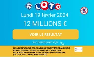 Les résultats Loto de la FDJ du lundi 19 février