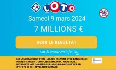 Les résultats Loto de la FDJ du samedi 9 mars