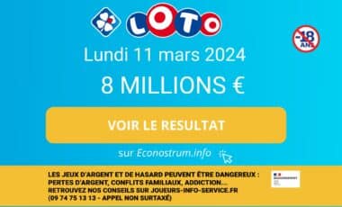 Les résultats Loto de la FDJ du lundi 11 mars