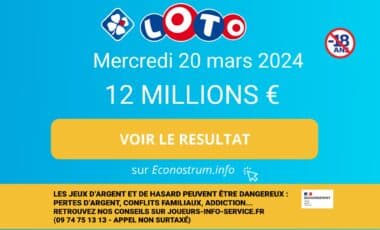 Les résultats Loto de la FDJ du mercredi 20 mars