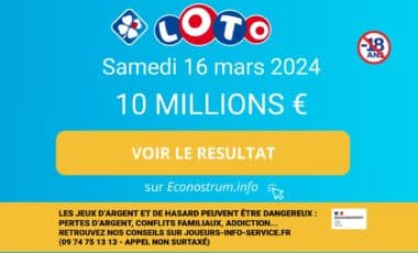 Les résultats Loto de la FDJ du samedi 16 mars