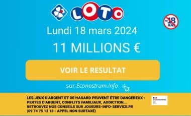 Les résultats Loto de la FDJ du lundi 18 mars