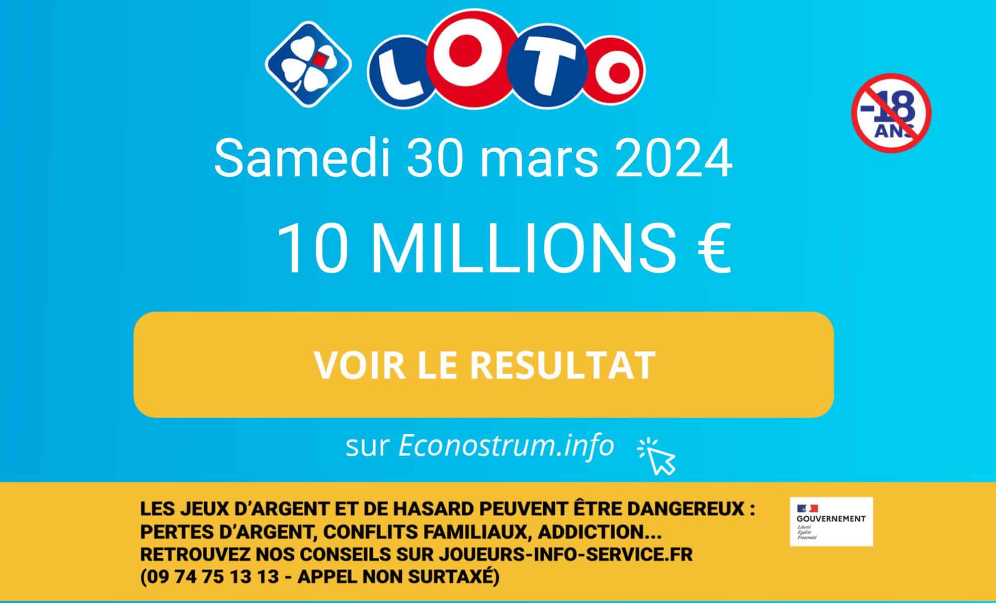 Les résultats Loto de la FDJ du mercredi 27 mars : jackpot de Pâques exceptionnel de 10 millions d'euros