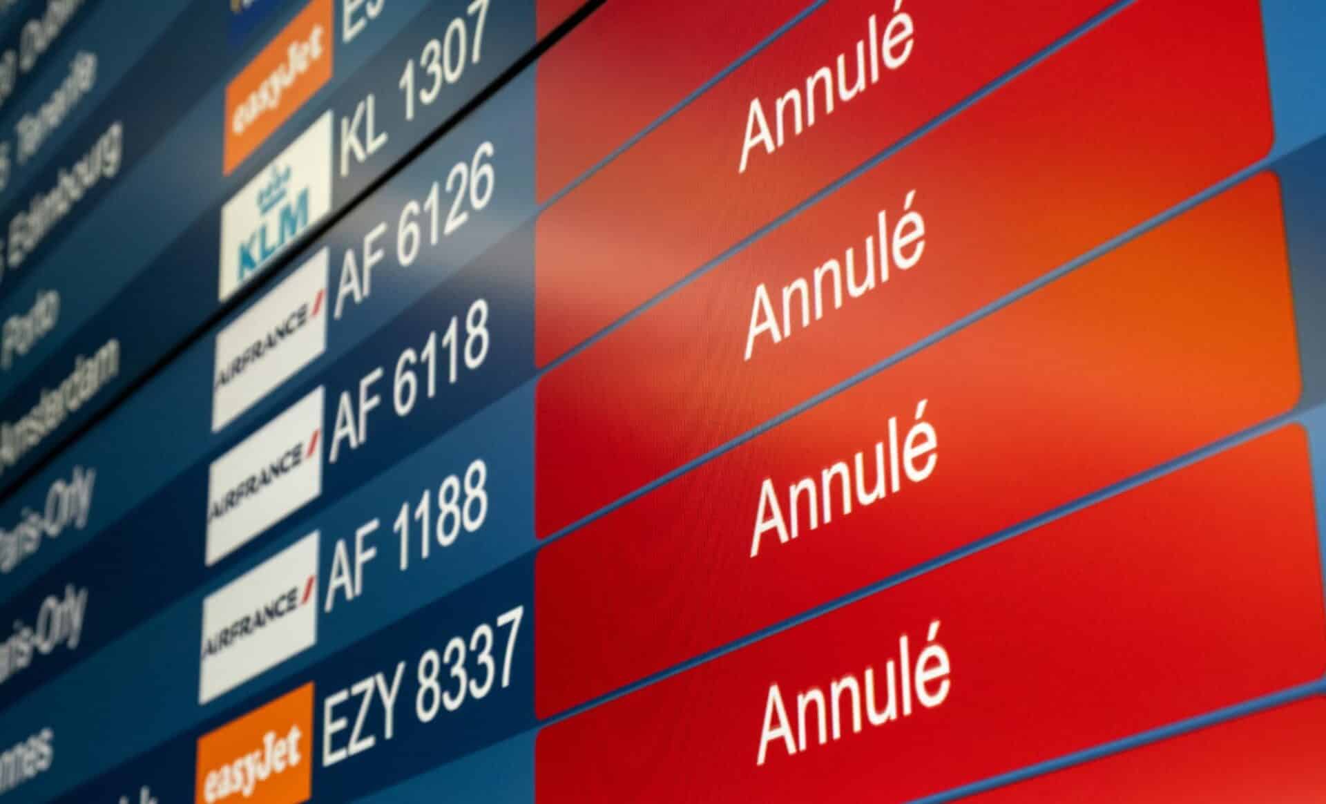 Vols retardés ou annulés