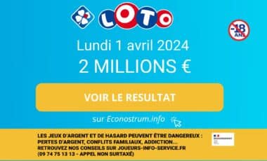 Les résultats Loto de la FDJ du lundi 1er avril 2024