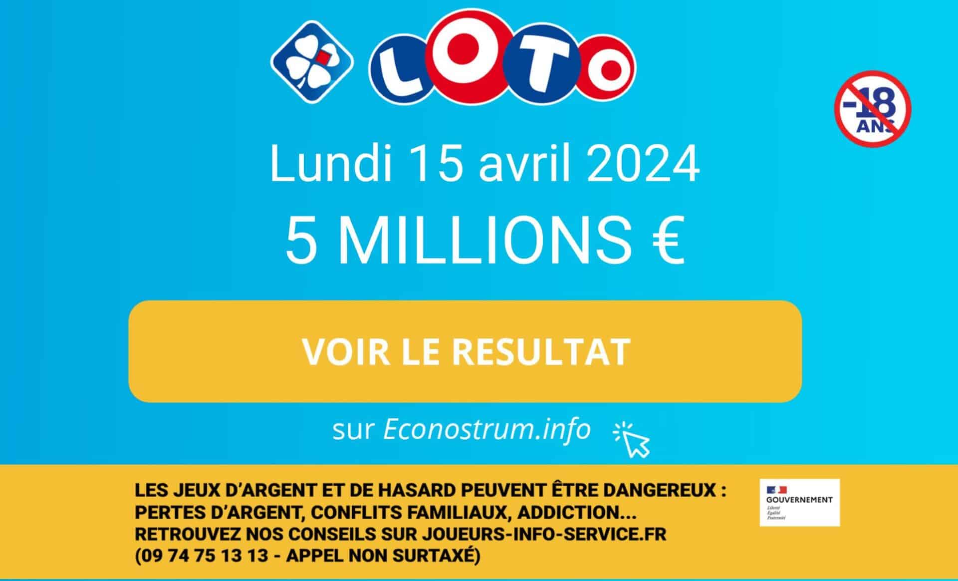 Les résultats Loto de la FDJ du lundi 15 avril