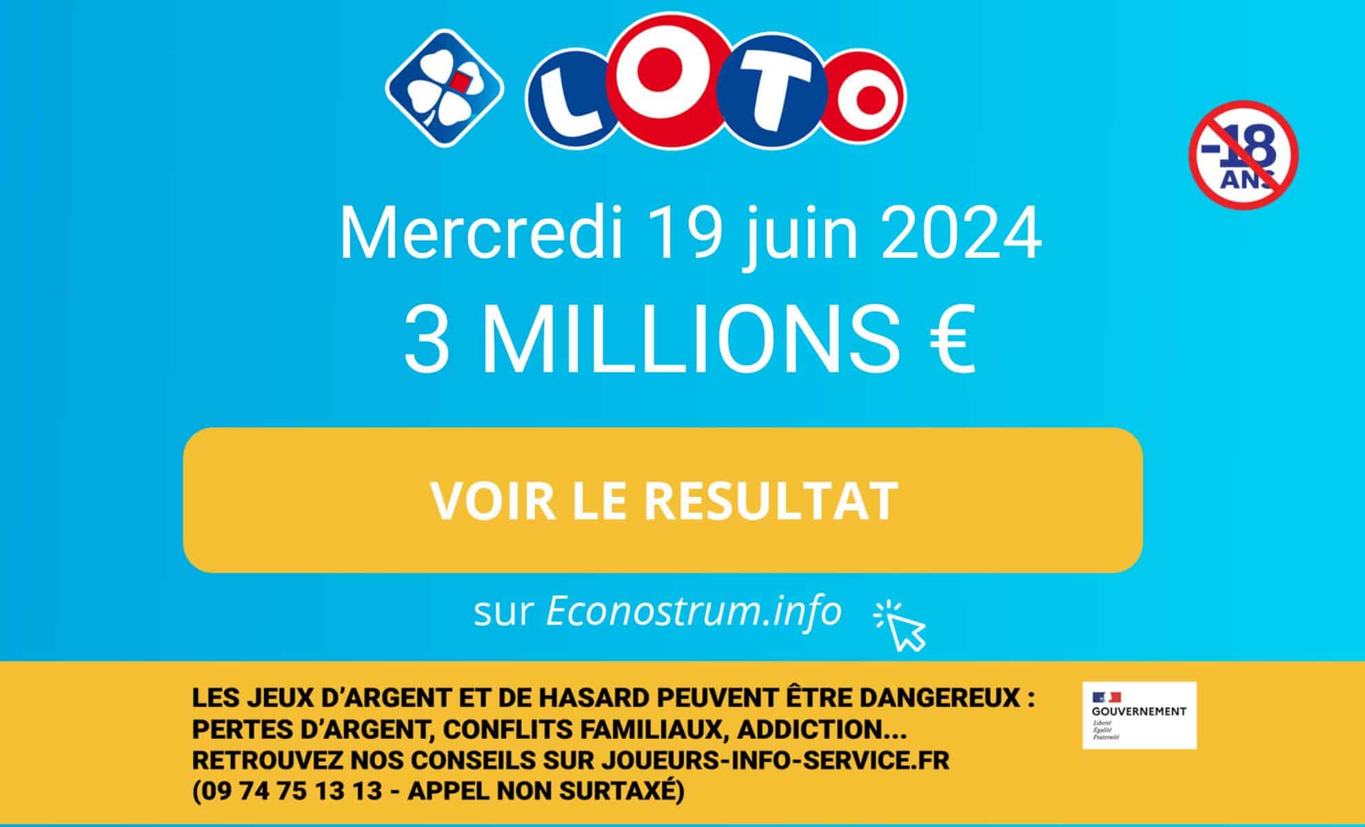 Tirage Loto de la FDJ : les résultats du mercredi 19 juin (En direct)