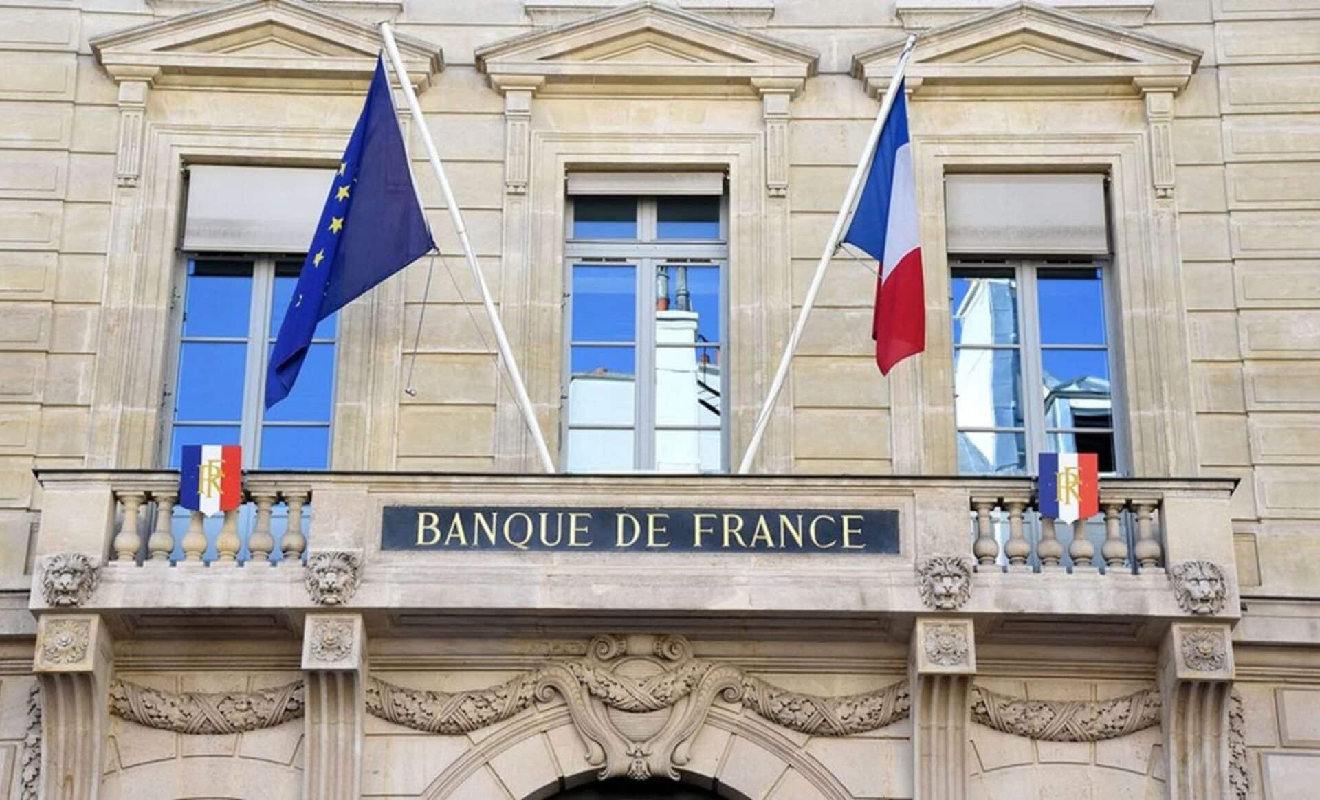 Devanture du siège de la Banque de France qui a récemment émis un rapport concernant la croissance économique du pays