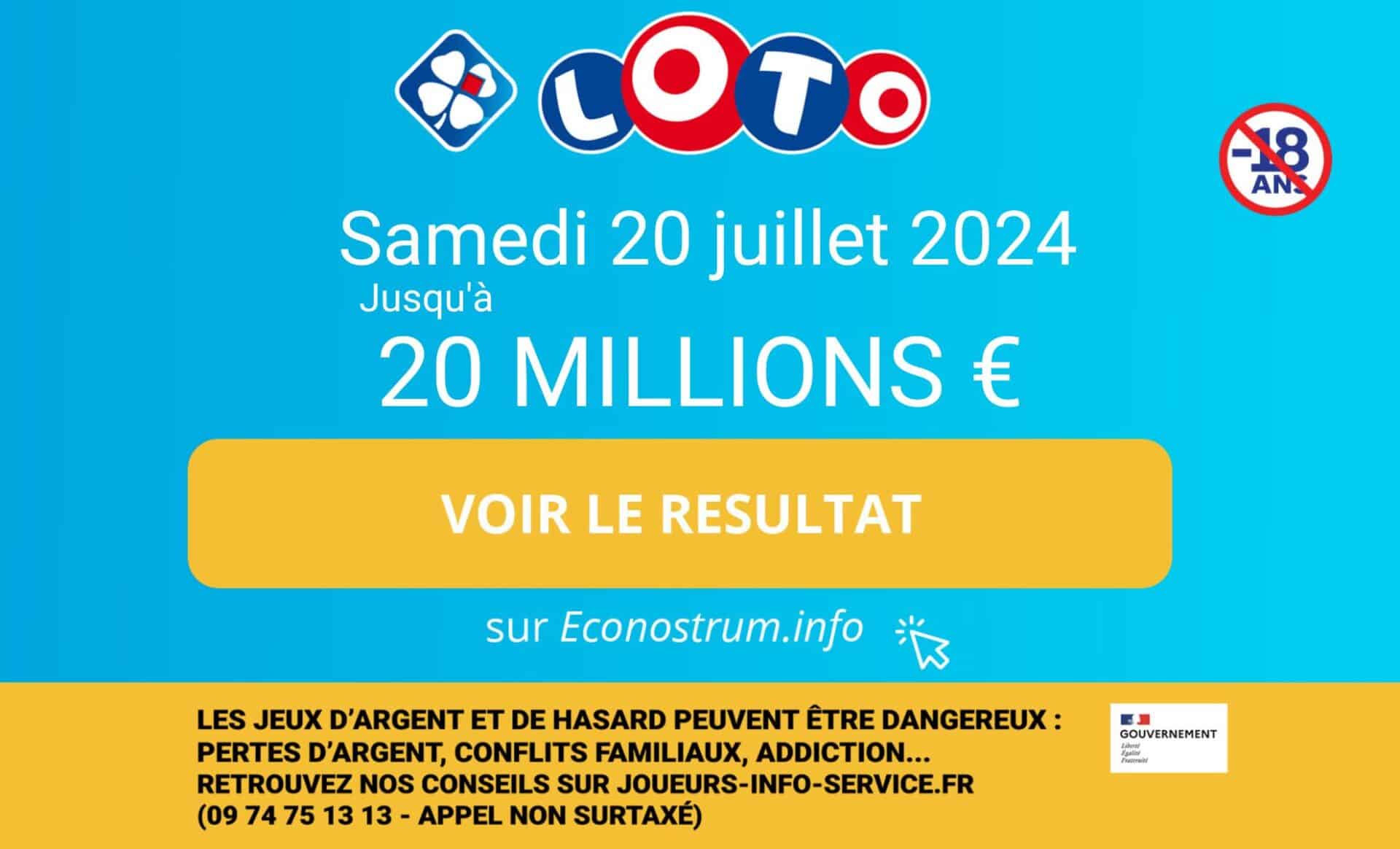 Tirage Loto de la FDJ : les résultats du samedi 20 juillet (En direct)