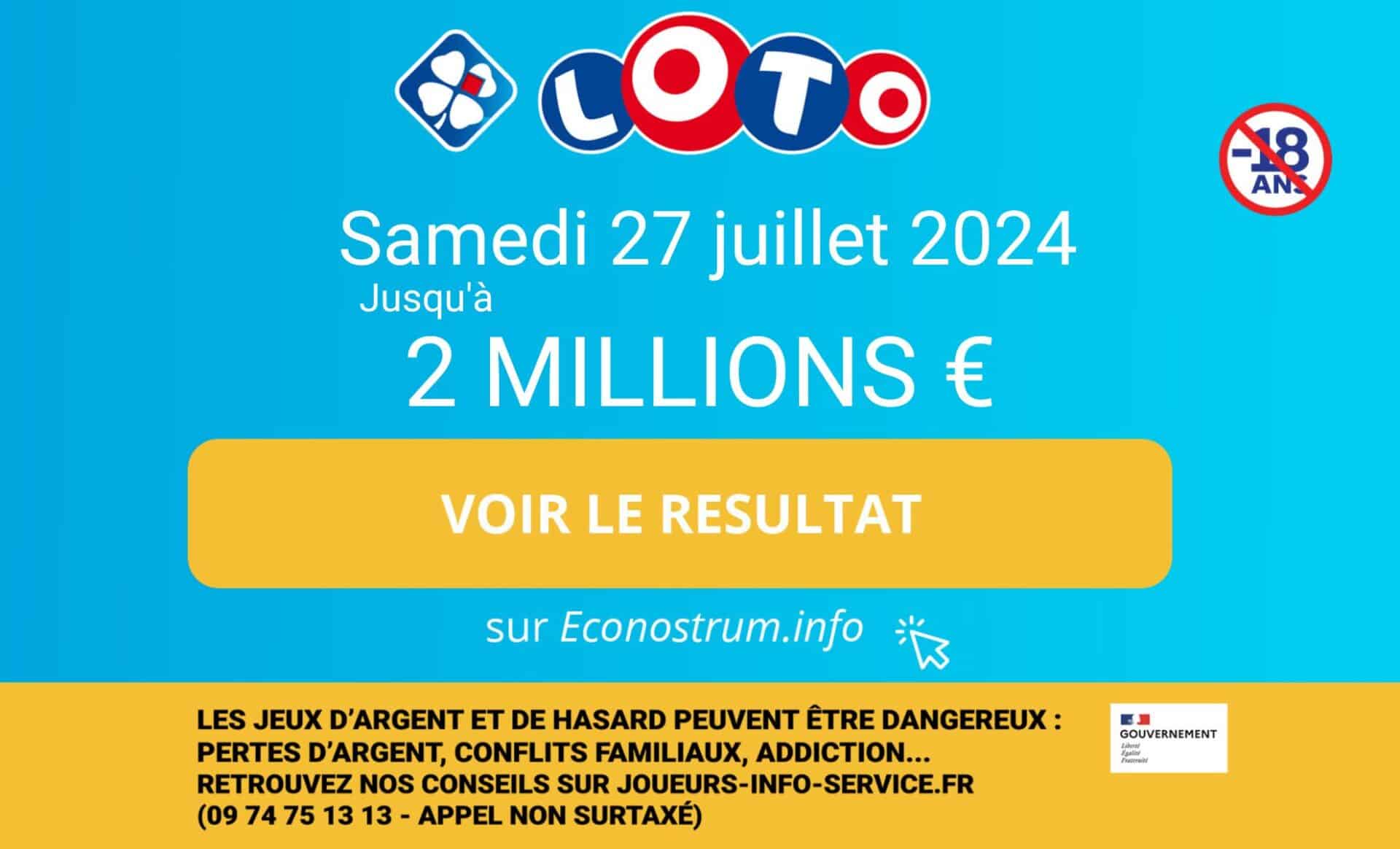 Tirage Loto de la FDJ : les résultats du samedi 27 juillet (En direct)