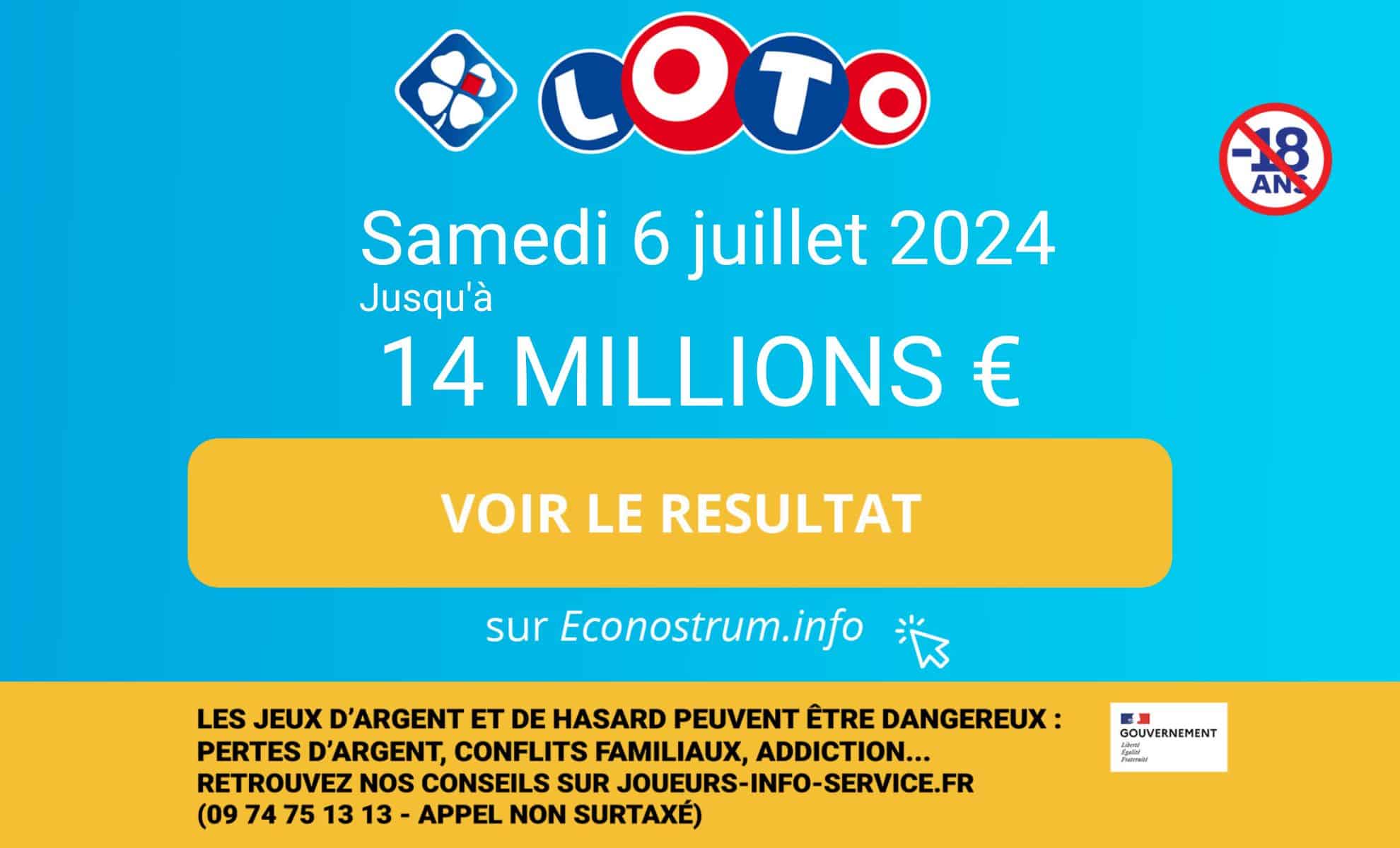 Tirage Loto de la FDJ les résultats du samedi 6 juillet (En direct)