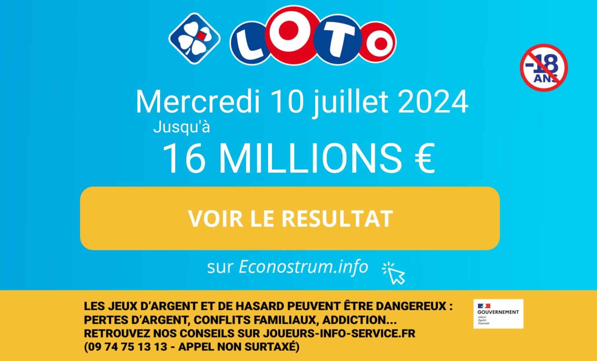 Tirage Loto de la FDJ : les résultats du mercredi 10 juillet (En direct)