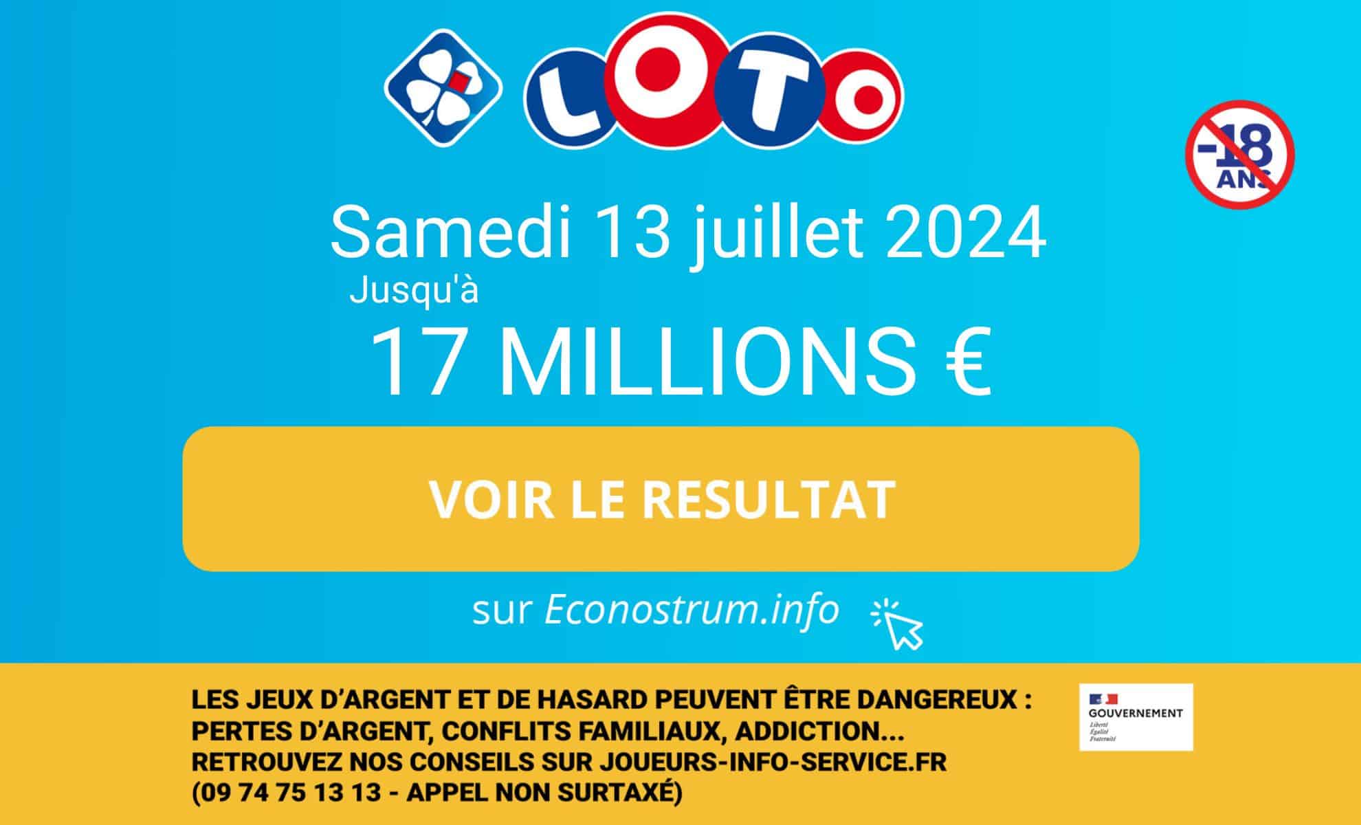 Tirage Loto de la FDJ : les résultats du samedi 13 juillet (En direct)